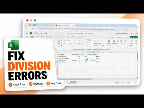 How to Return 0 for DIV/0 Errors Only in Excel (DIV Zero Handling)