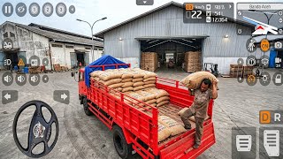 Game Truck Fuso Gandeng Muatan Full Beras - Bus Simulator Indonesia  screenshot 3