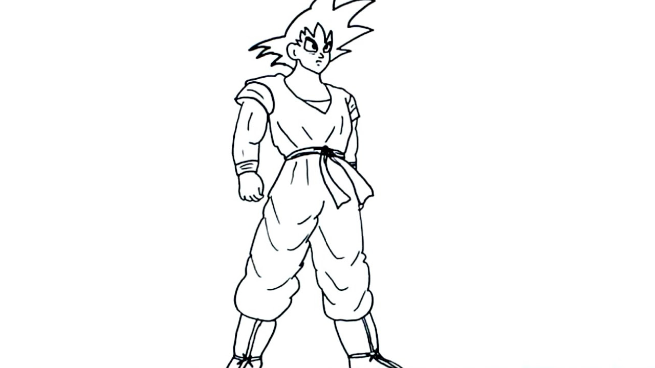 Goku drawing easy full body Clearance