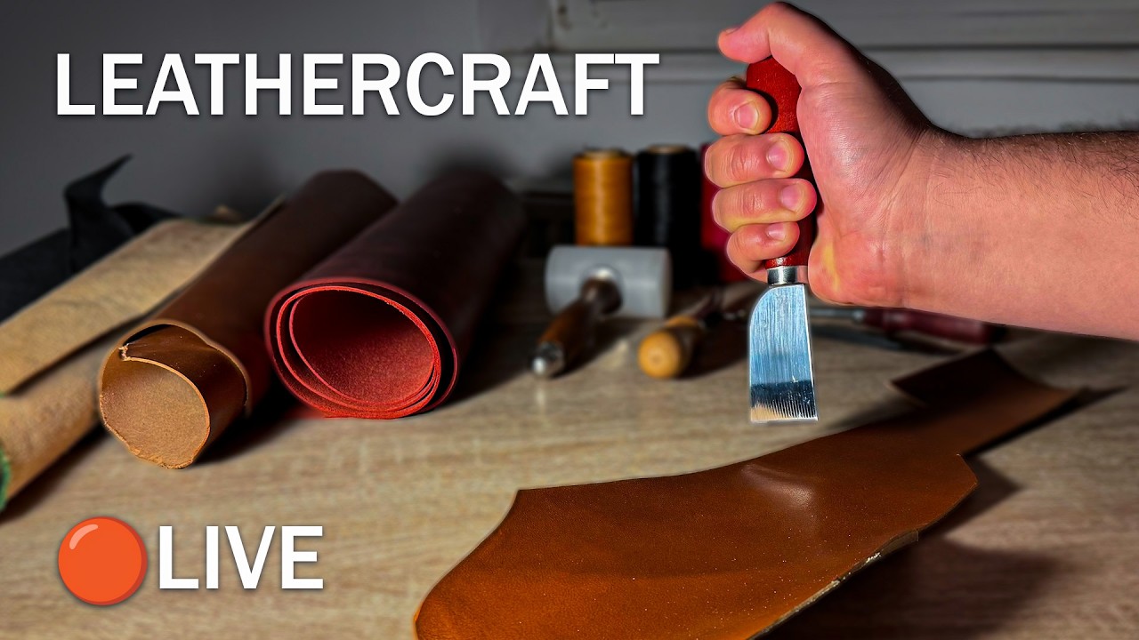 Crafting High-Quality Leather Goods Live 🧵 Wallet Making Process & ASMR