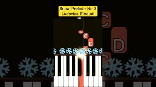 How to play Snow Prelude No 3 by Ludovico Einaudi on piano