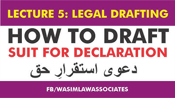 How to Draft Suit for Declaration  |  Declaratory Suits