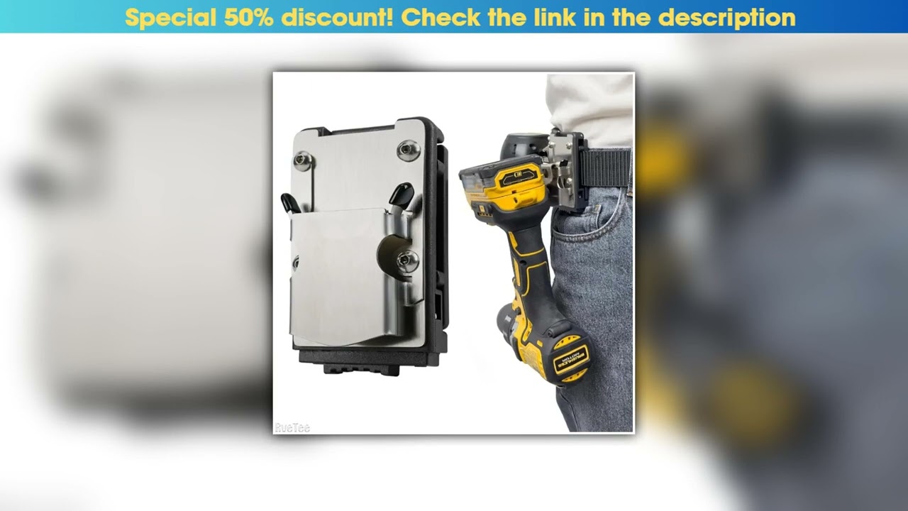Review Belt Drill Bit Bracket for Impact Drills Nail Guns Dual Locking Clip Power Holder with Hook•