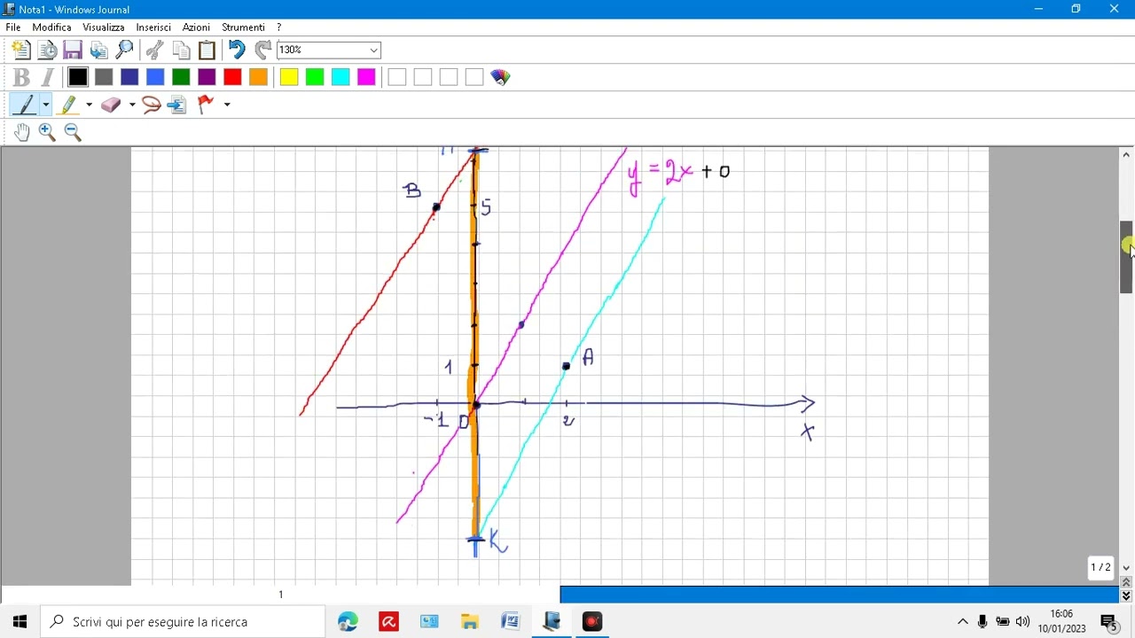 calcolo misura segmento intercettato sull'asse y da due rette parallele