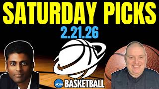 Saturday NCAA Basketball Picks - 2/21/26 l Craig Trapp & Indian Cowboy NCAAB Predictions