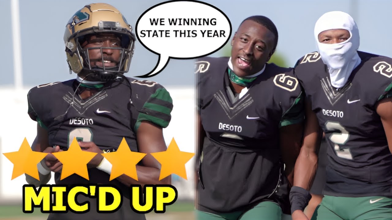Tre Wisner MIC'd UP W⧸ 4 STAR TEXAS COMMIT Tre Wisner Desoto Spring Game 2022 ...