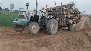 Eicher 333 tractor full loaded trolley |power review|eicher333|