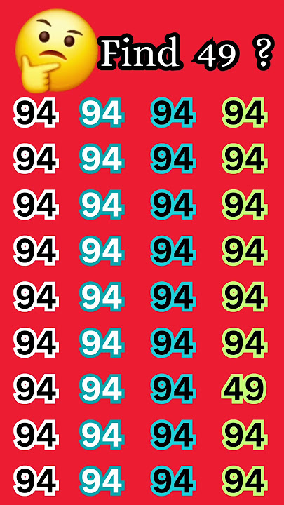 Find the number 49 in 10sec.#findnumbers#oddoenout#riddles#brainteaser## braingames#iqtest