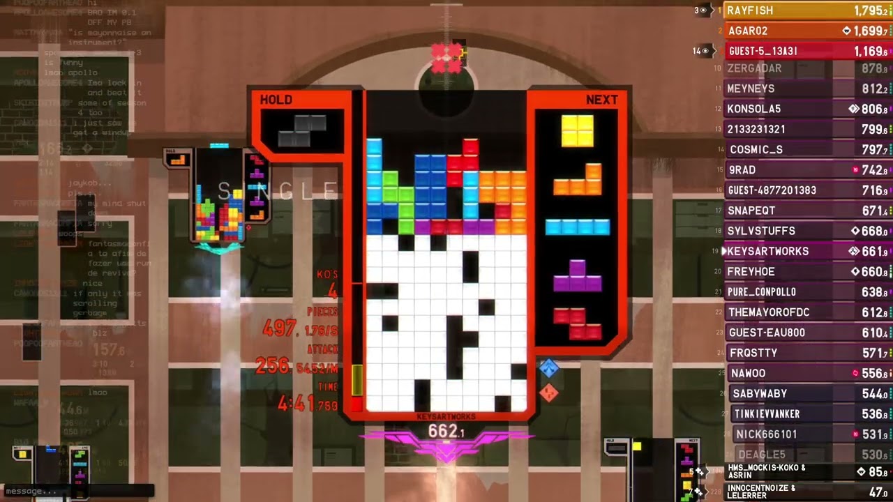 Tetr.io Quickplay Messier Double Hole Card Combo (Downstack/Stalling gameplay)