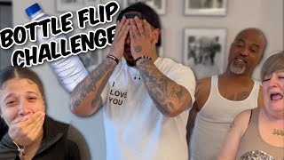 Bottle Flip Challenge With Mom, Dad and Sister!