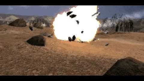 Command & Conquer: Tiberian Dawn - Turret Destroyed In Desert
