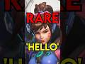 DVA Has A RARE 'Hello' VOICELINE In Overwatch 2 #shorts #overwatch2 #overwatch #ow2 #ow