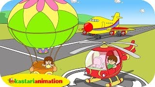 Kutahu Nama Kendaraan (balon udara, helikopter, pesawat terbang) - Kastari Animation 