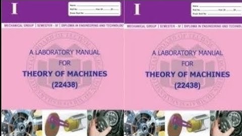 Diploma Practical Lab Manual  With Answers For | (22438) Theory of Machines Solved Lab Manual