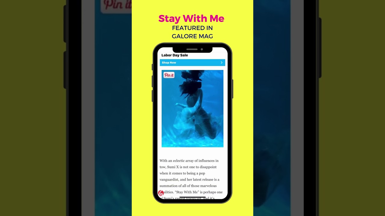 Galore Mag features my new single, Stay With Me 