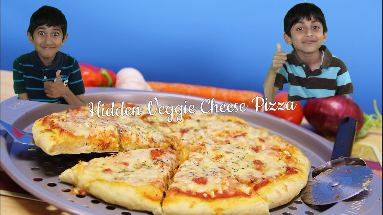 How to make your kids eat their veggies - Hidden Veggie Cheese Pizza Video Recipe | Bhavna