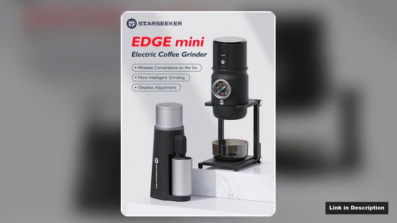 STARSEEKER EDGE Mini Portable Electric Coffee Grinder 38mm Cone Burr Stepless Adjustable TypeC