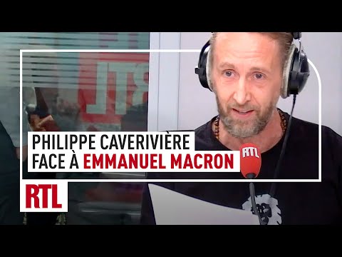 Philippe Caverivière face à Emmanuel Macron