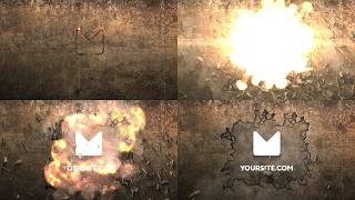 Logo Explosion Reveal Free Concrete Wall Blast Intro (AE)