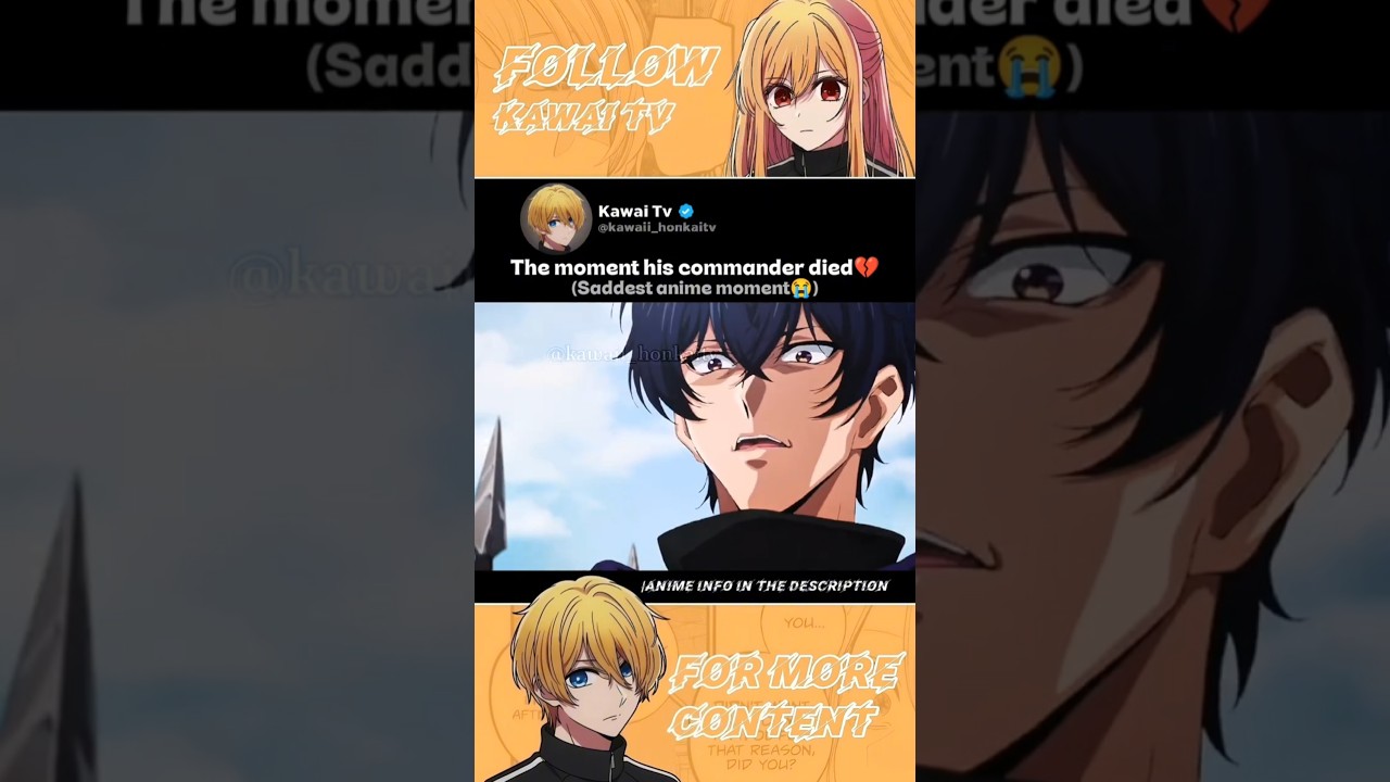 His commander died😭 || Sad anime moment || #anime #animeedit #shorts