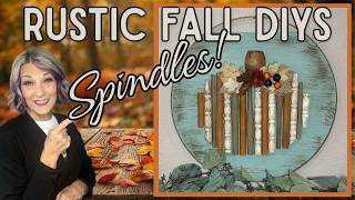 Rustic Fall diys/Spindle Pumpkin Decor/Easy and affordable home decor