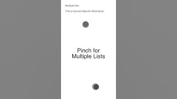 Tutorial for MinimaList app - Multiple Lists