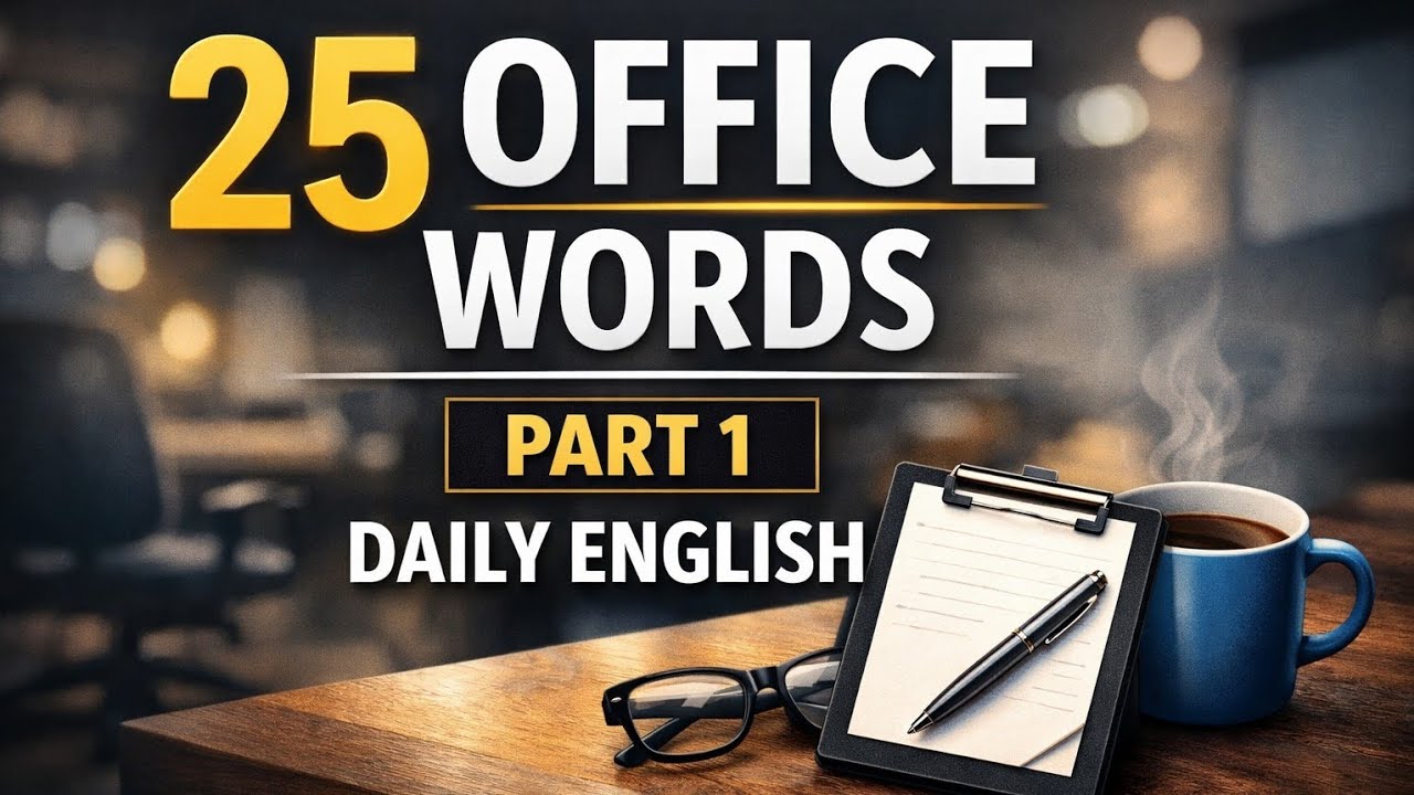 Office English Vocabulary (25 Words) | Part 1 | Sleep Learning ASMR