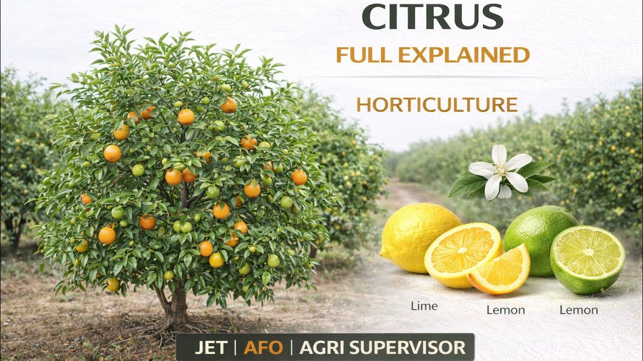 Citrus | Horticulture | JET | Agriculture Supervisor | AFO | Competitive Exams