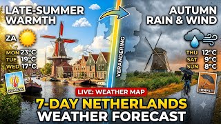 Netherlands 7-Day Weather Forecast | From Late-Summer Warmth to Autumn Rain & Wind