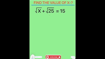 FIND THE VALUE OF X #maths #mathematics #education #shorts #youtubeshorts #shortvideo