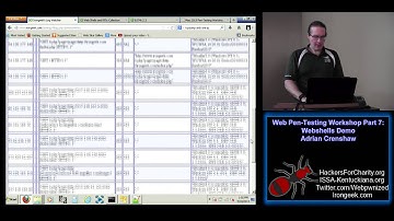 Web PenTesting Workshop Part 7 of 12 Webshells Demo Adrian Crenshaw