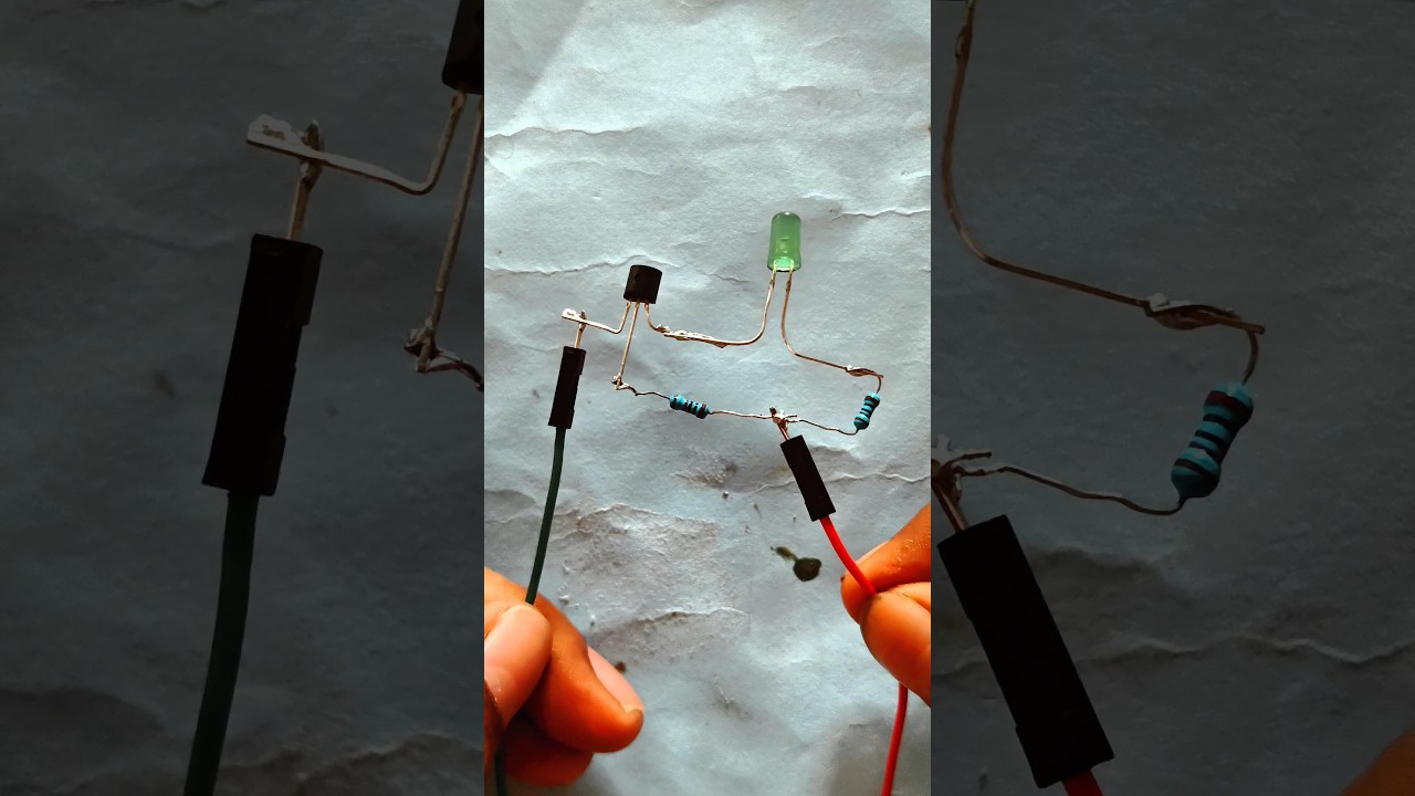 How to connect LED with TRANSISTOR #Electronics #ElectronicsEngineering #ElectricalEngineering #DIY