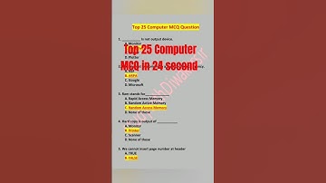 Computer MCQ Question Set 23 | #mcq #shorts #typing #laptop