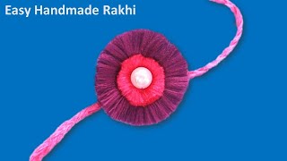 DIY Rakhi Making at Home | Flower Ribbon Rakhi | Handmade Rakhi Designs