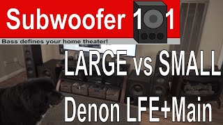 Large VS Small Speaker Settings (LFE   Main Controversy Follow Up)