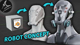 Sculpt and Model a Sci-Fi Robot Concept in Blender