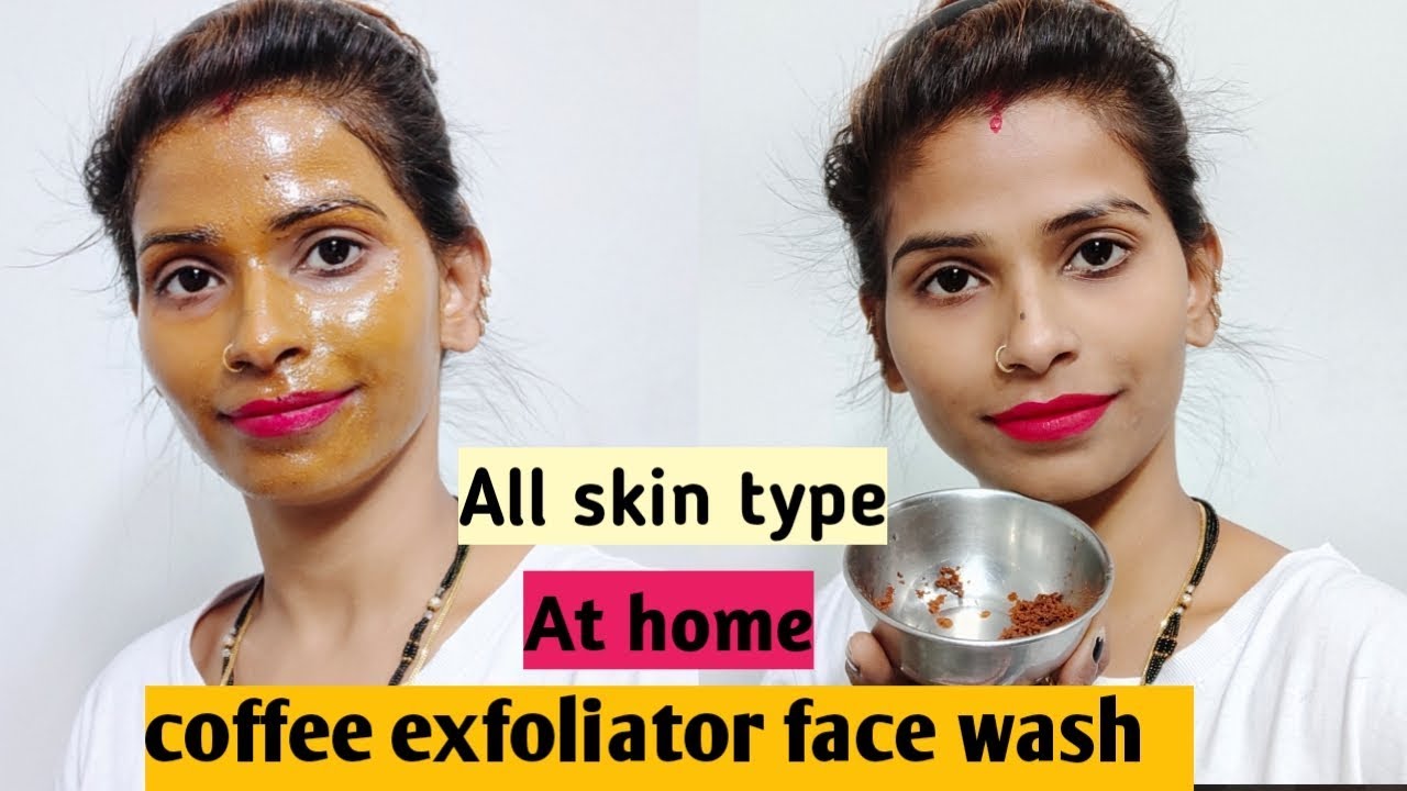 Homemade coffee exfoliator face scrub//All types skin 7 day challenge bridal skin care morning routi