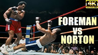 George Foreman vs Ken Norton | BRUTAL KNOCKOUT Legendary Boxing Fight | 4K Ultra HD