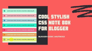How to Create cool stylish css Note box in blogger with Animated Effects