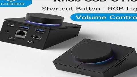 A must-have product! Hagibis Knob USB C Hub With Shortcut Buttons Type-C Docking Station Volume Ad