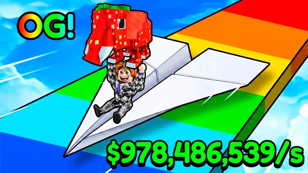 O MELHOR AVIÃO DE PAPEL GANHA O BRAINROT NO ROBLOX