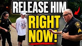 Sergeant Steps In and Orders Officer to Release the Citizen!