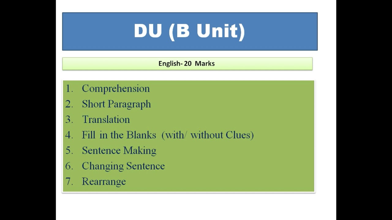 Dhaka University B Unit English Written Question Pattern| Admission Test