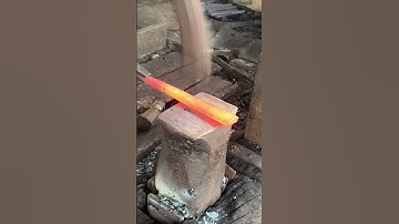 initial technique for forming rubber tree sap harvesting tools #blacksmithing