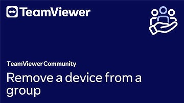 How to remove a device from a group in TeamViewer Remote