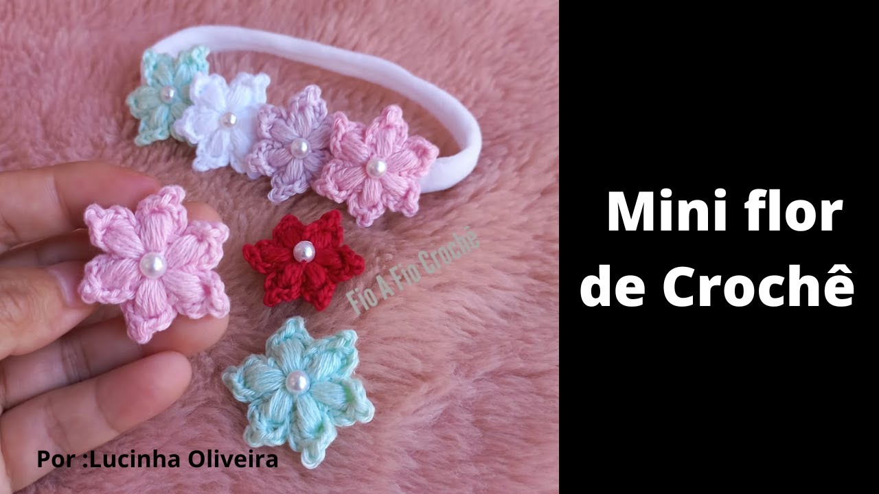 Mini flor de Crochê pra aplicação - 