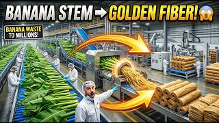 Inside a High-Tech Banana Stem Factory You've Never Seen Before! 😱#BananaStemFactory #FactoryProcess