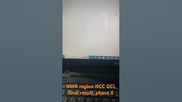 Final result of NCC GCI, phase X. NWR region