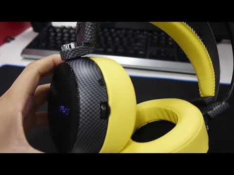 CJ ENM ENTUS GH17D 듀얼유닛 카본 가상 7 1CH LED 진동 게이밍 헤드셋  LED