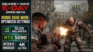 Gears Of War E-Day Horde Siege Mode Infantry, Optimized Settings DLSS 4K | RTX 5090 | R9 9950X3D